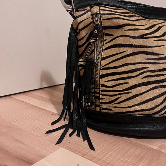 B Makowski Animal Print Calf Hair Bag - Picture 3 of 15